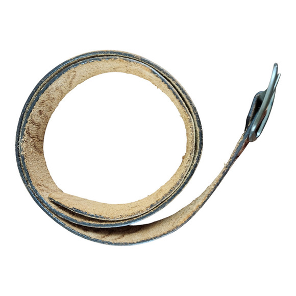 Brown Full grain cowhide belt tooled design made in USA leather - Picture 8 of 10